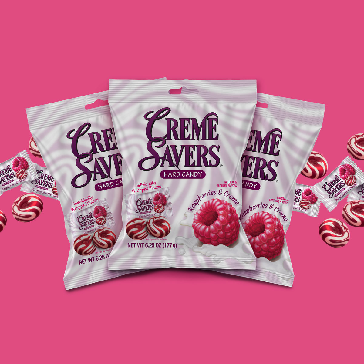 Creme Savers | Raspberries & Creme Bags